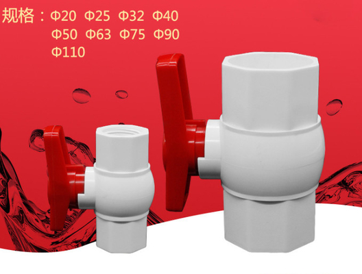 DN15-DN100 1 UPVC Kugelventil PVC-Wasserleitungs-Kugelventil-nationaler Standard