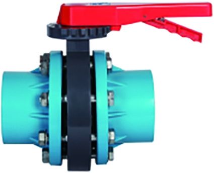 RPP PVDF PVC-Oblaten-Drosselventil-Korrosionsbeständigkeits-Schwarzes