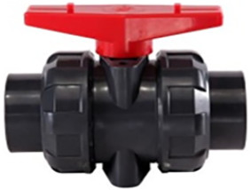 Dunkles Gray Chemical Plastic Ball Valve hydrophobes 1 PVC-Kugelventil