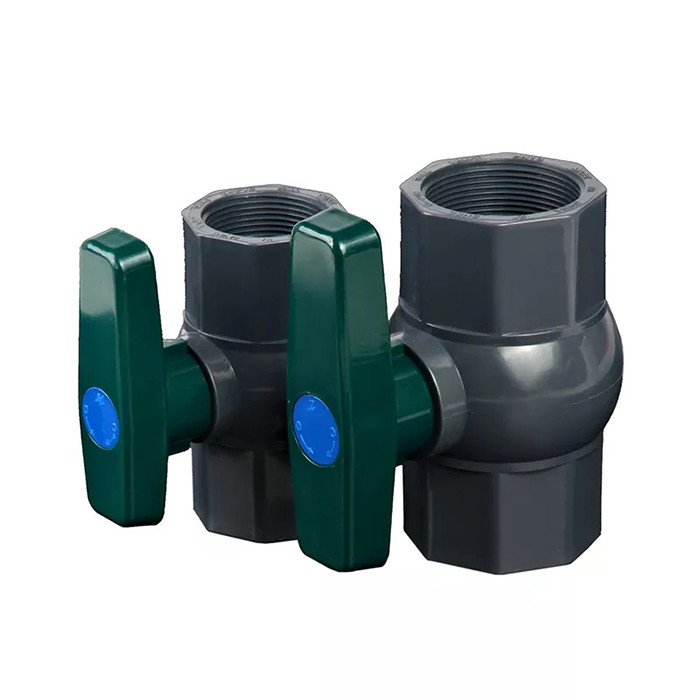 Kugelventil-Schwarzes ODM UPVC achteckiges 2 Zoll-Plastikkugelventil