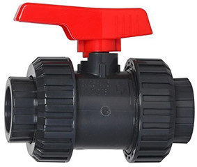 Dunkles Gray Chemical Plastic Ball Valve hydrophobes 1 PVC-Kugelventil