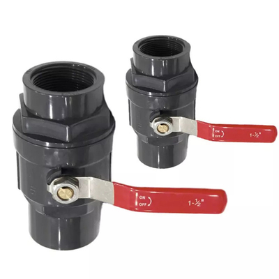 Bewässerung 3 Edelstahl-Griff des Zoll-Plastikkugelventil-2-teiliger Kugelventil-UPVC