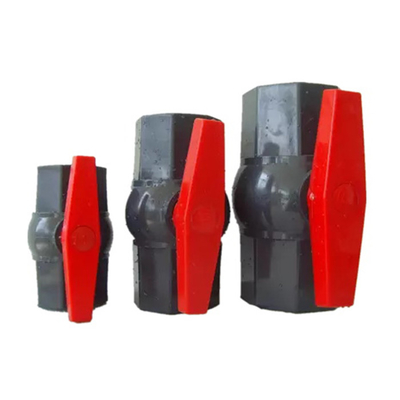 Achteckiges Plastikkugelventil PVC 4 Zoll-langes Griff-Innengewinde