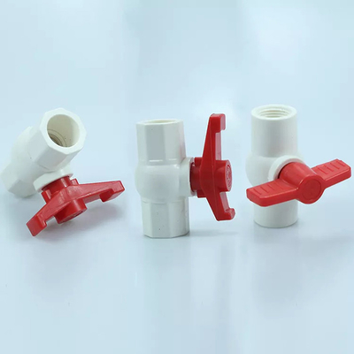 UPVC durchbohrt Kugel-Ventil 2 das beständige Zoll PVC-Kugelventil-Alkali
