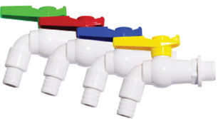 Einzelner Hahn PVC-Plastikhähne des Loch-pp. für Wasser-Behälter